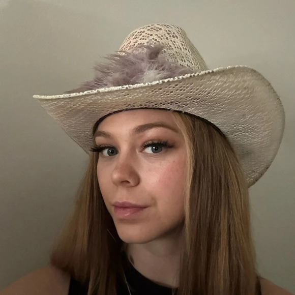 Mexican cowgirl feather  hat coastal cowgirl western boho festival - Picture 7 of 9